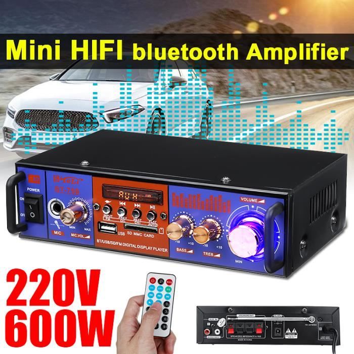 NEUFU 600W Audio Amplificateur Voiture HI FI Stéréo Subwoofer USB SD FM  Telecomande - Cdiscount TV Son Photo