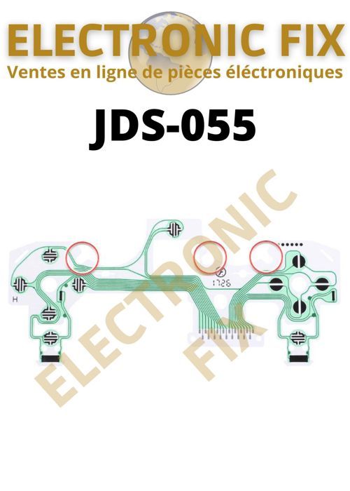 Nappe Conductrice Film Circuit interne Manette Ps4 JDS-055 - EBAZAR - Vert - Compatible PlayStation 4