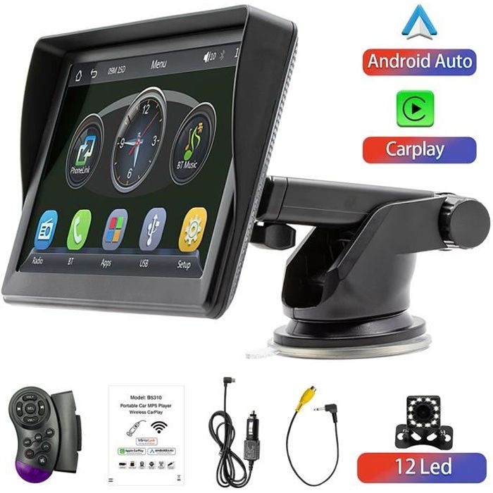 Autoradio Bluetooth PRUMYA universel 7 pouces lecteur vidéo multimédia Carplay et Android Auto écran tactile pour Nissan Toyota