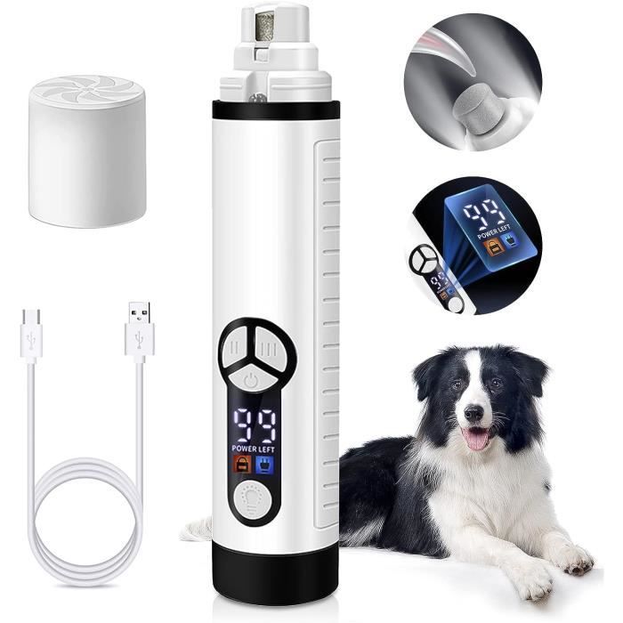 Comparer les prix de Lime Griffe Chien et Chat - Lime à Ongle - 2 lumières LED - 3 Vitesses - 3 Ports de Meulage - Puissant - Rechargeable - RIWILL