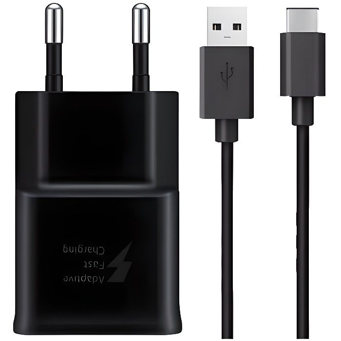 Chargeur Samsung Galaxy S9 Charge Rapide AFC + cable 120cm TYPE C