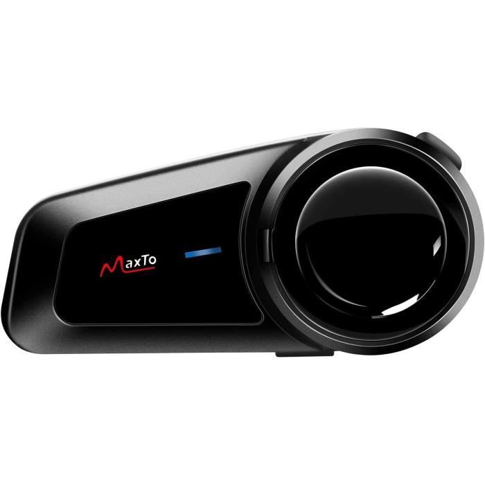 Intercom Moto BT-S6 Bluetooth 5.3 - Portée 1000m, Micros Souple & Rigide, Partage Musique - Communication Casque Moto Spovii