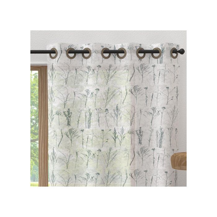 SOLEIL D'OCRE Coussin Coton Brodé EMILIE - 40x40 Cm - Taupe