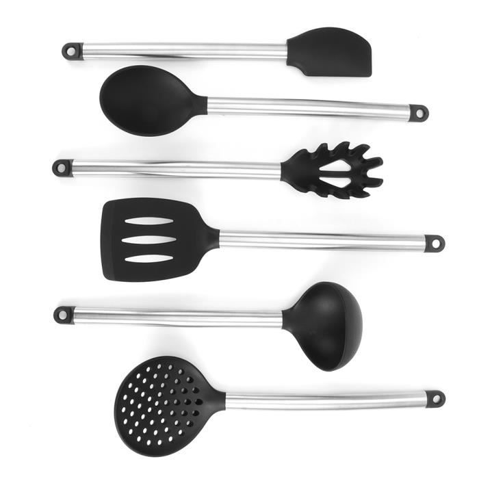 Ensemble de spatule de cuisine, ensemble d'ustensiles de cuisine résistant  aux hautes températures, conception de trou de