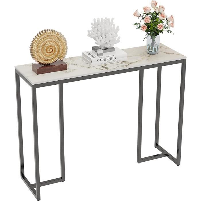 FATIVO Console Table Entrance Marble Nordic Console Table Black Hallway Furniture Seat Point Gold Hallway Table for Hallway Living Room 100 x 30 x 78.5 cm FATIVO Console Table Entrance Marble Nordic Console Table Black Hallway Furniture Seat Point Gold Hallway Table for Hallway Living Room 100 x 30 x 78.5 cm