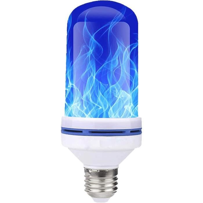 Ampoule de Flamme E27 9W LED Ampoule Effet Flamme, 4 couleurs de flamme