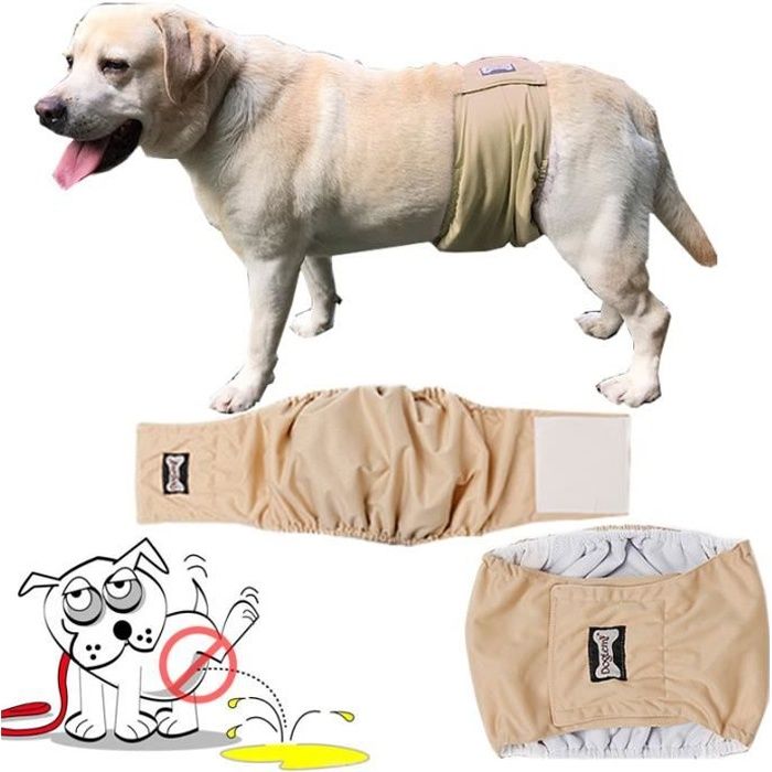 Meilleurs prix pour 3 Couches Lavables de Chien Mâle Culotte Hygiéniques Anti-Pipi souffrant d’incontinence Protection prévenir harcèlement S:26-34cm