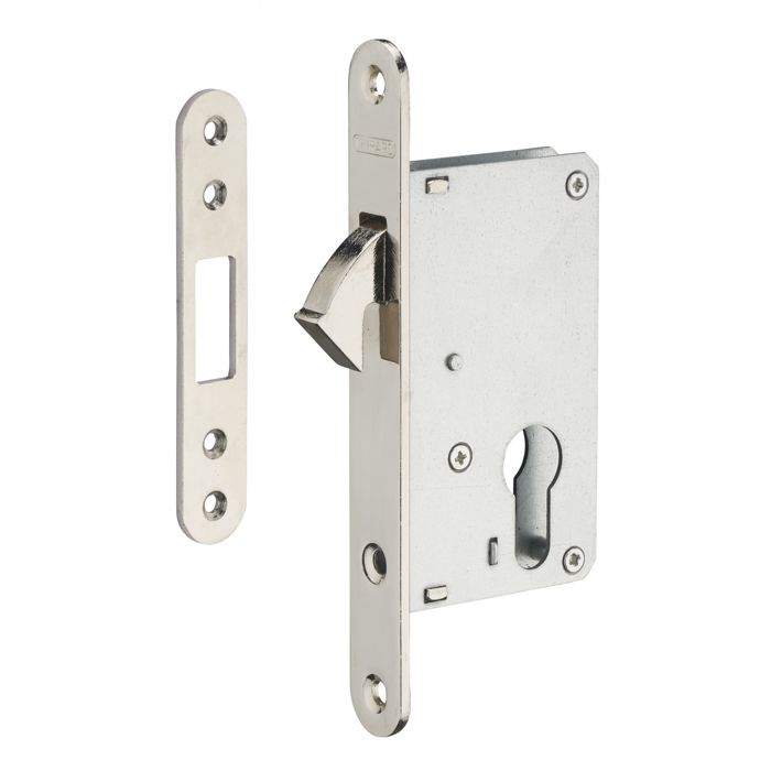 Serrures à Larder THIRARD - Boitier De Serrure Encastrable à Cylindre Pour Porte D'entrée, Axe 50mm, Entraxe 85mm Bouts Ronds Chrome 78817025 Coffre A Serrure