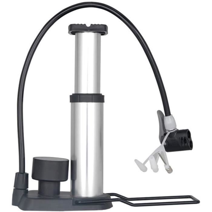 Mini Pompe à Vélo Manuelle Avec Manomètre - Pompe Solide Avec Tuyau De 72cm - Marque Denny