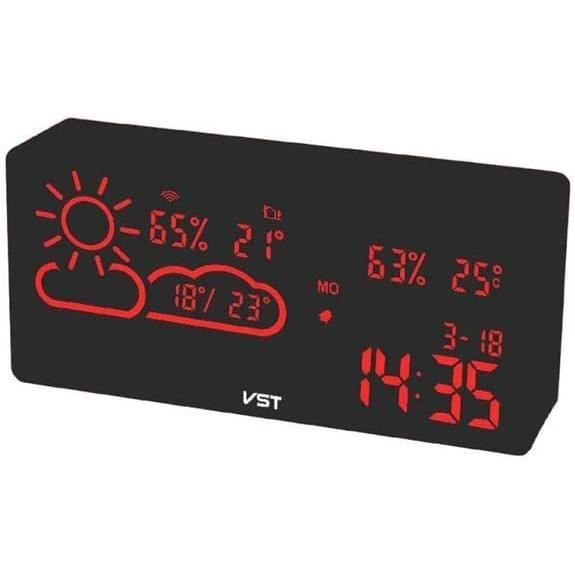 Station météo intelligente holographique de bureau avec affichage photo Station météo intelligente holographique de bureau avec affichage photo