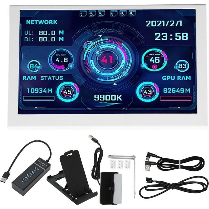 Mini Ecran Usb Mini Écran Ips Usb 5 Pouces, Moniteur De Température D'Ordinateur ...