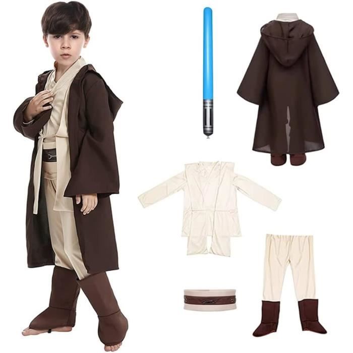 Costume Jedi à Capuche Pour Homme - Ensemble Complet Avec Cape Et Tunique Pour Cosplay, Halloween Et Fêtes Médiévales