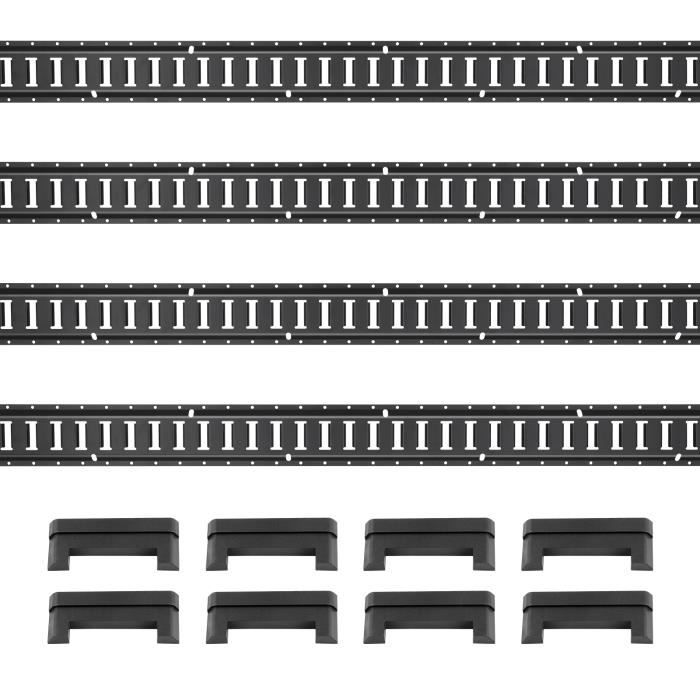 Discount Shop Rails Kit de rails d'arrimage E-Track-VEVOR- 4PCS rails E en acier 610mm ...
