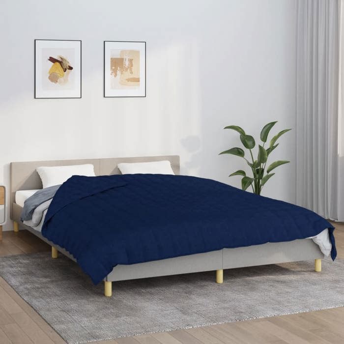 vidaXL Couverture lestée Bleu 200x200 cm 9 kg Tissu 350742