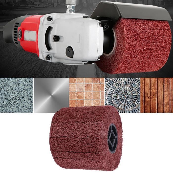 Brosse De Ponçage En Nylon Grain 120 - Diamètre 120mm, Alésage 19mm, Pour Polissage Bois Et Métal, Jusqu'à 3000 Tr/min - 9