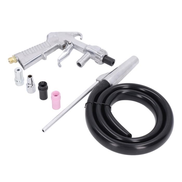 Pneumatic Sandblasting Gun Kit - With Nozzles & Ceramic Tip For Derusting, Cleaning, DIY