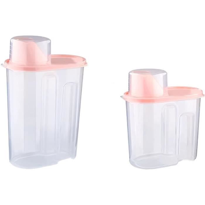 ZEBAN Récipients à Céréales Hermétiques 1,5L Avec Bec Verseur - Boîtes De Conservation Pour Farine, Sucre, Riz, Avoine Et Aliments Secs