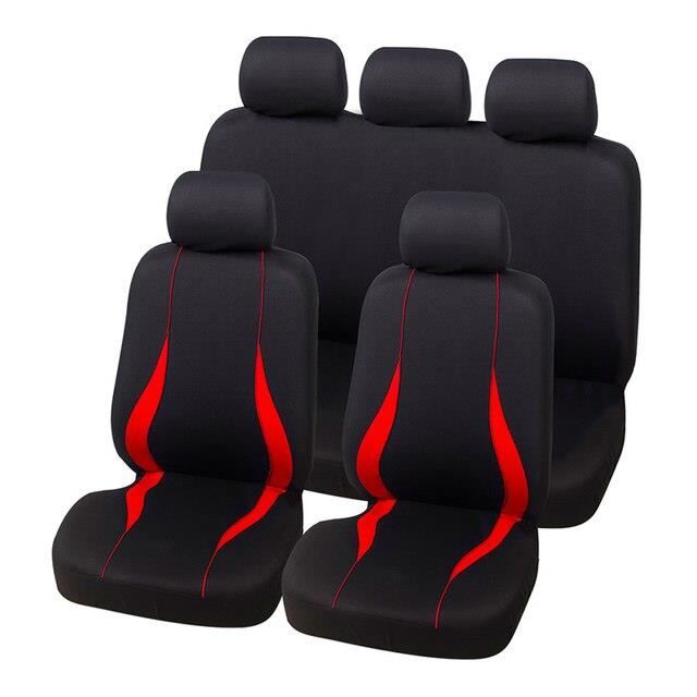 COUVRE SIEGE,RED full set--housses de protection universelles pour sièges de voiture, 9 pièces, pour nissan, Gazelle, Kia Cerato, 20