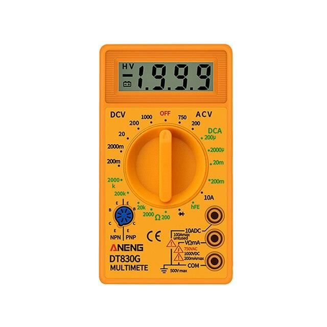 Multimetre,yellowMultimètre numérique, indicateur de tension'entrée