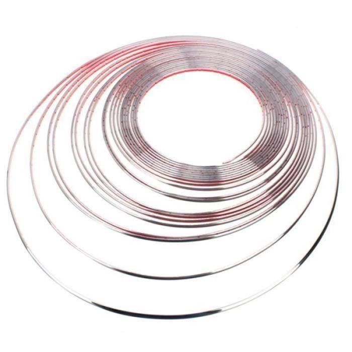 4mm 4.5m Bande baguette adhésive couleur chrome nickel argent 4mm 4.5m Bande baguette adhésive couleur chrome nickel argent