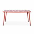 Table de jardin - OVIALA - BRISTOL - Aluminium - Terracotta - 6 personnes-1