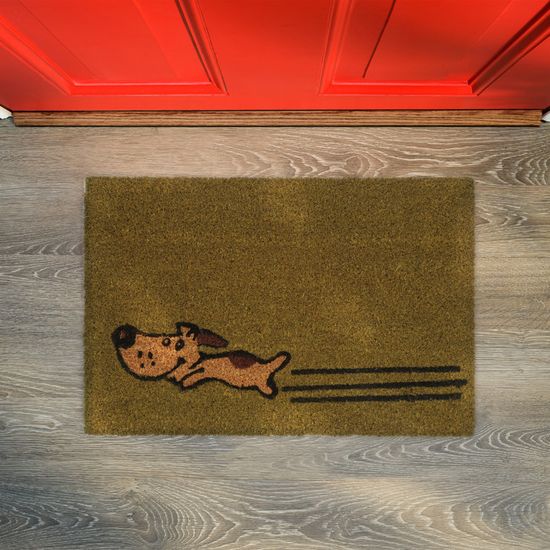 Paillasson Antidérapant Golden Retriever Souriant - 40.6x61 Cm - Absorbant, Lavable Machine - Intérieur/extérieur