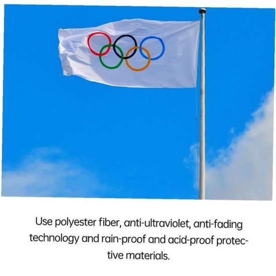 Bannière de drapeau de jeu olympique en polyester durable avec