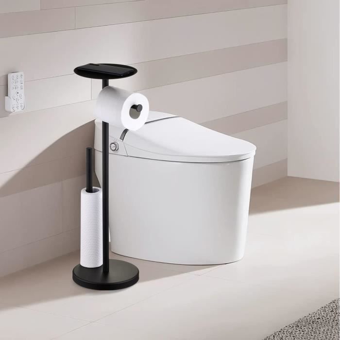 Support de rouleau de papier toilette sur pied pour salle de bain, camping- car, support de papier toilette avec étagère pour[S277] - Cdiscount  Bricolage