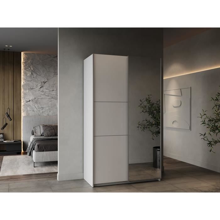 Armoire de chambre DEMEYERE GHOST 2 Portes coulissantes Miroir