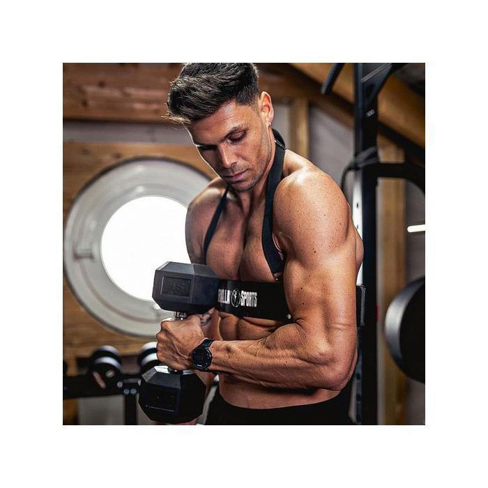 Arm Blaster Isolateur Biceps En Aluminium - Rembourrage Mousse Néoprène, Sangle Réglable Double Rivet, 60cm, Pour Curl Et Musculation