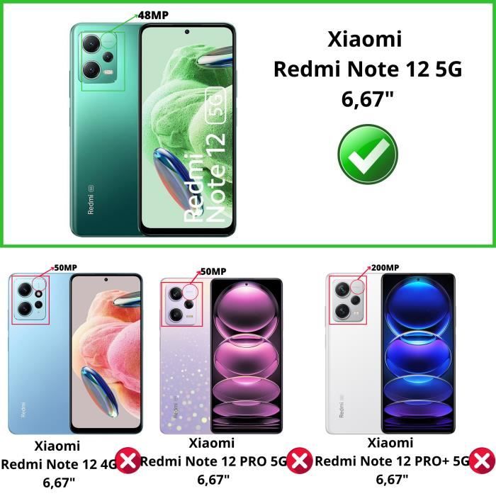 Coque ICatchy Pour Xiaomi Redmi Note 12 Pro 5G - Transparente Antichoc + 2 Films Verre Trempé