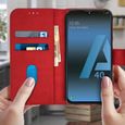 Housse pour Samsung Galaxy A40 Étui Portefeuille Support Stand Rouge-2