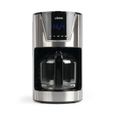 Cafetière programmable Machine à café 1L5 INOX GRISE 900W 12-tasses-minuteur LCD de 24-heures-acier inoxydable haute qualité-2