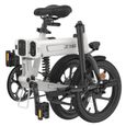 HIMO Z16 16 pouces pliant assistance électrique vélo cyclomoteur E-Bike gamme 80KM 10AH-Blanc-2