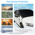 Housse de pare-brise de voiture, Housse de protection contre la neige pour pare-brise de voiture avec crochets élastiques-2