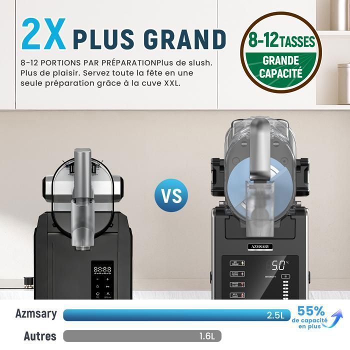 Machine à Granités Et Boissons Glacées - 2,6 L, 6 Programmes, Écran Tactile, Autonettoyante - 200W - 7