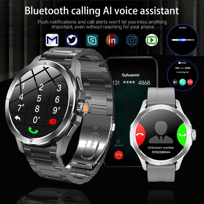 Montre connectée AK82 pour hommes, étanche IP67, batterie 800mAh