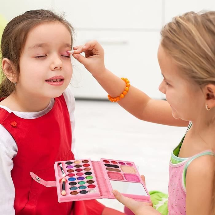 Kit de Maquillage pour Enfants Fille, Lavables Véritable Ensemble