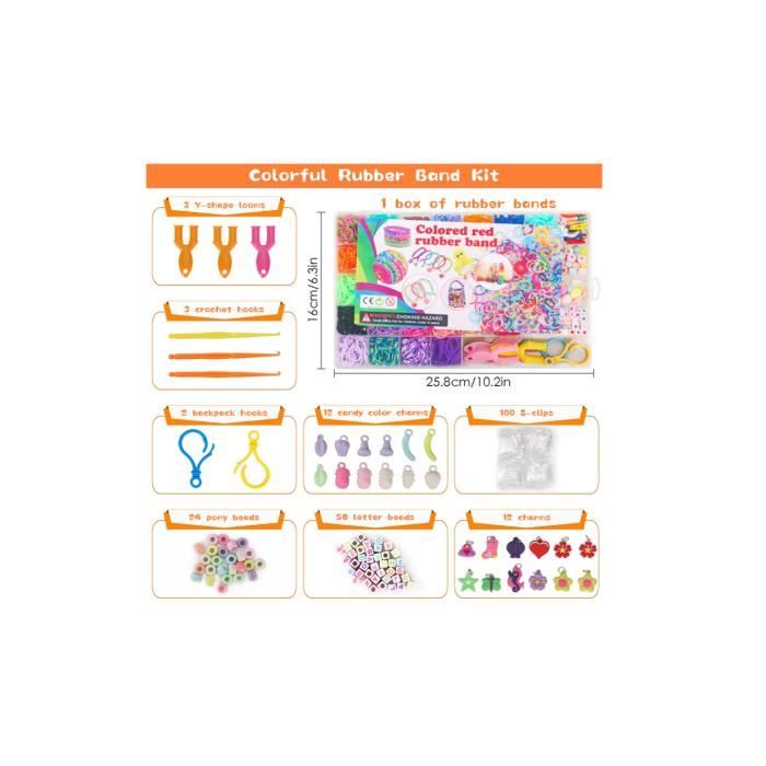 LUZOON Elastique Bracelet Kit, Bracelet Eélastique enfant Elastique