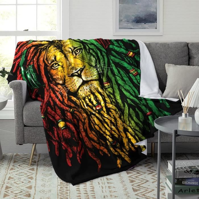Flanelle Jette Couverture Bob Marley Imprime Couverture Reggae