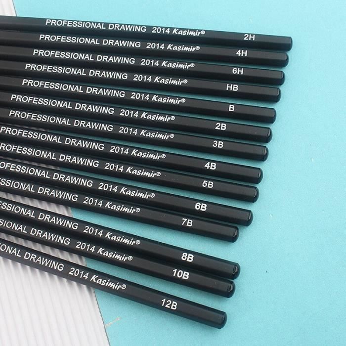 14pcs set -Crayon noir professionnel pour croquis d'art, 14 pièces, 1B 2B  3B 4B 5B 6B 7B 8B 10B 12B 2H 4H 6H HB, crayons d'écriture - Cdiscount Beaux- Arts et Loisirs créatifs