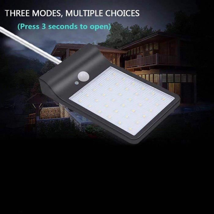 Lampe solaire 36 LED sans fil étanche avec détecteur de mouvement