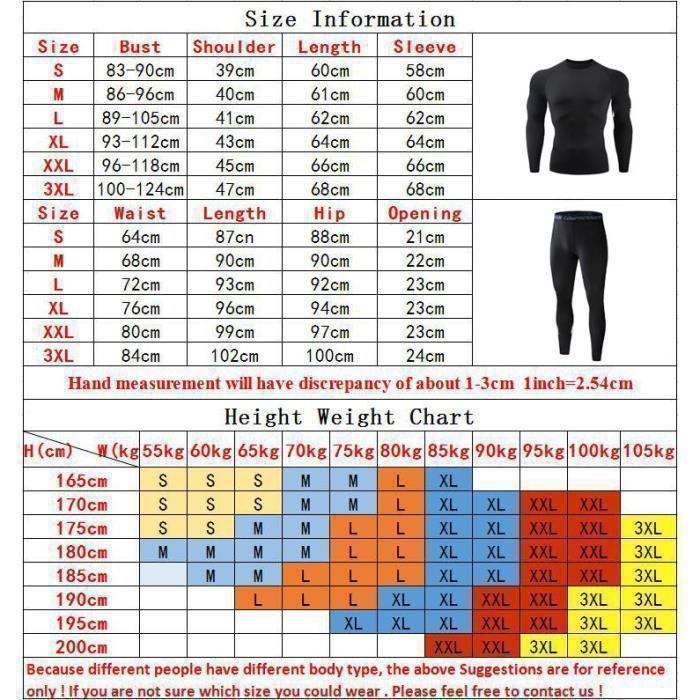 Ensemble Sous-vêtement Thermique Homme - Haut Manches Longues + Legging, Polaire Fine, Compression, Pour Ski, Running, Hiver