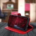 Housse pour Samsung Galaxy A40 Étui Portefeuille Support Stand Rouge-3