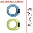 MASTER LOCK Cable Antivol Vélo [1,2 m Câble] [Combinaison] [Extérieur] [Couleur Aléatoire] 8143EURDPROCOL-3