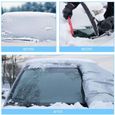 Housse de pare-brise de voiture, Housse de protection contre la neige pour pare-brise de voiture avec crochets élastiques-3