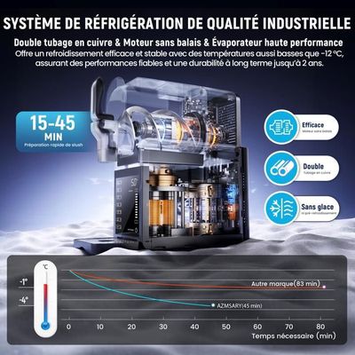 ZIEGIAN Machine à slushie de 2 L – Pas besoin de glace