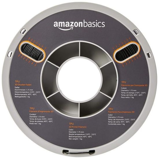 transparent filament Eryone TPU 1,75 mm Filament TPU 1,75 mm 0,5 kg 1 bobine filament TPU dimpression 3D pour imprimante 3D