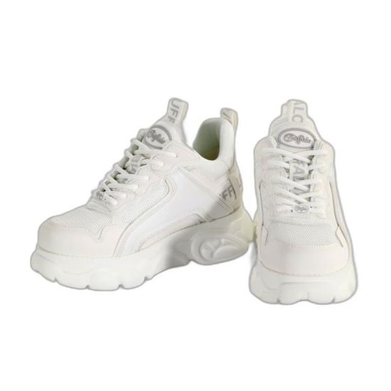 Baskets femme BUFFALO CLD Corin Hearts Blanc Compense Ultra legeres