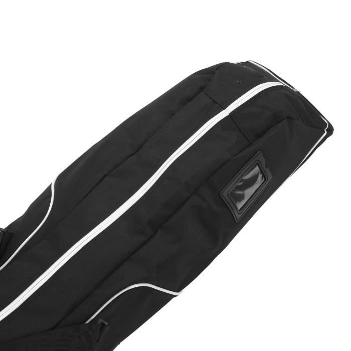 Housse De Ski Doublée Snowsport Prestige – Pour 1 Paire De Skis Et Bâtons, Polyester 600D, Noir 175 Cm, Transport En Sac à Dos